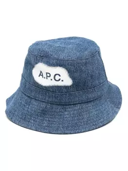 A.P.C. джинсовая панама с логотипом, синий