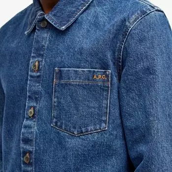 A.P.C. Джинсовая рубашка vittorio, синий