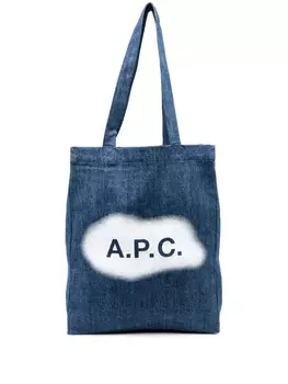 A.P.C. джинсовая сумка-тоут Lou, синий