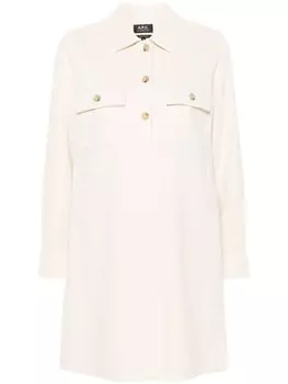 A.P.C. джинсовое платье мини Mia, нейтральный цвет
