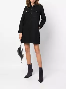 A.P.C. джинсовое платье-рубашка, черный