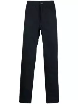 A.P.C. elasticated-waist straight-leg trousers, синий