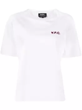 A.P.C. футболка Ava с логотипом, фиолетовый