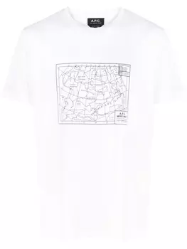 A.P.C. футболка Carl, белый