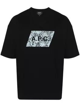 A.P.C. футболка Cobra с логотипом, черный