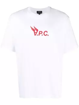 A.P.C. футболка Hermance с логотипом, белый