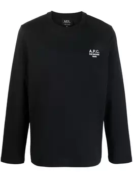 A.P.C. футболка Oliver с длинными рукавами, черный