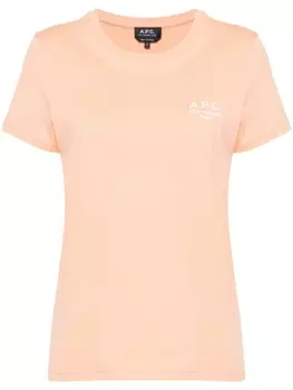 A.P.C. футболка Raymond с вышитым логотипом, оранжевый
