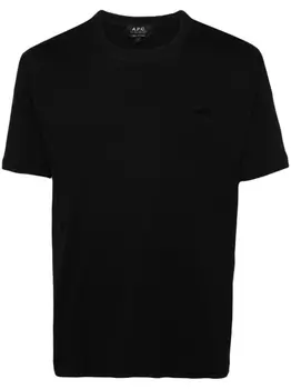 A.P.C. футболка с фактурным логотипом, черный