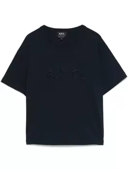 A.P.C. футболка с круглым вырезом, синий