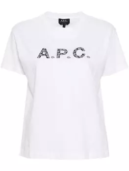 A.P.C. футболка с логотипом, белый
