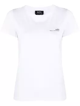 A.P.C. футболка с логотипом, белый