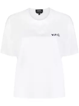A.P.C. футболка с логотипом, белый