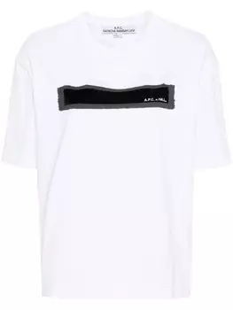 A.P.C. футболка с логотипом, белый