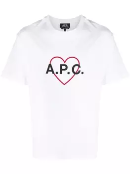 A.P.C. футболка с логотипом, белый