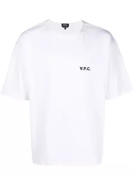 A.P.C. футболка с логотипом, белый