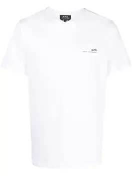 A.P.C. футболка с логотипом, белый