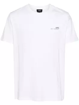 A.P.C. футболка с логотипом, белый
