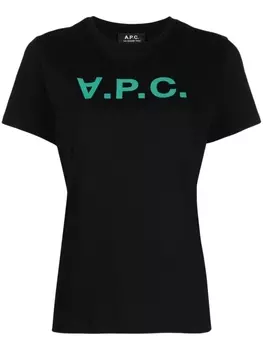 A.P.C. футболка с логотипом, черный