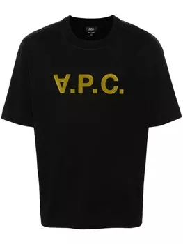 A.P.C. футболка с логотипом, черный