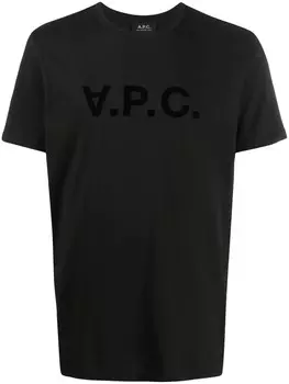 A.P.C. футболка с логотипом, черный