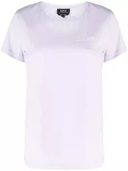 A.P.C. футболка с логотипом, фиолетовый