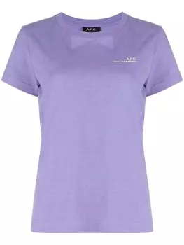 A.P.C. футболка с логотипом, фиолетовый