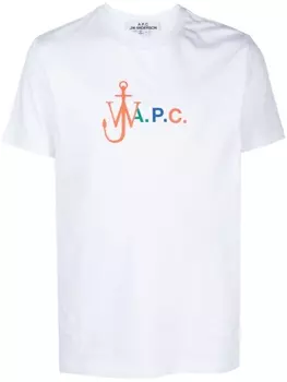 A.P.C. футболка с логотипом из коллаборации с JW Anderson, белый