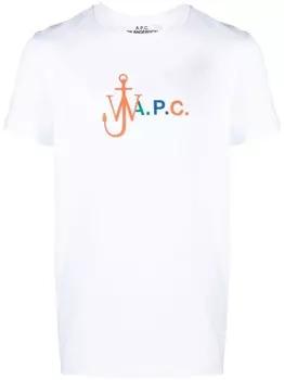A.P.C. футболка с логотипом из коллаборации с JW Anderson, белый