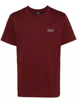 A.P.C. футболка с логотипом, красный