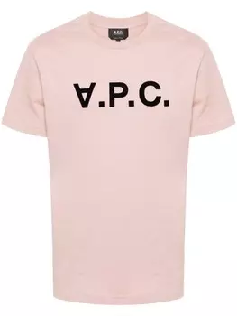 A.P.C. футболка с логотипом, розовый