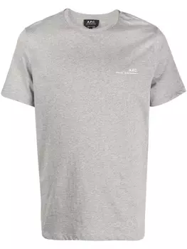 A.P.C. футболка с логотипом, серый
