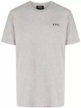 A.P.C. футболка с логотипом, серый