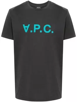 A.P.C. футболка с логотипом, серый