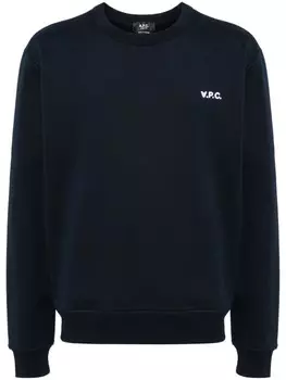 A.P.C. футболка с логотипом, синий