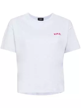 A.P.C. футболка с логотипом, синий