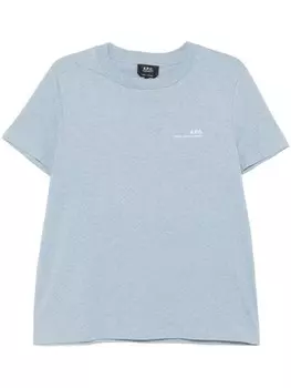 A.P.C. футболка с логотипом, синий
