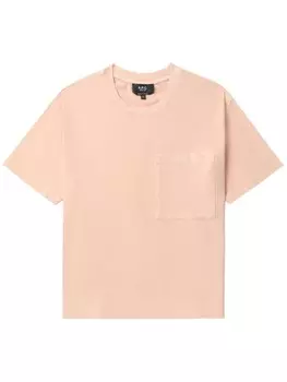 A.P.C. футболка с накладным карманом, нейтральный цвет