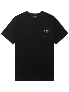 A.P.C. футболка с вышитым логотипом, черный