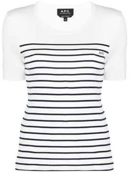 A.P.C. футболка в полоску, белый