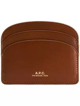A.P.C. футляр для карт с логотипом, коричневый