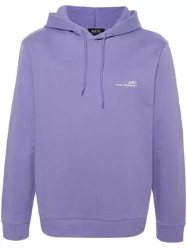 A.P.C. худи с логотипом, фиолетовый