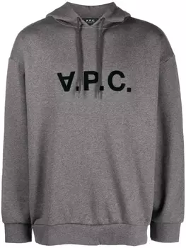 A.P.C. худи с логотипом, серый