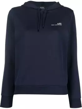 A.P.C. худи с логотипом, синий