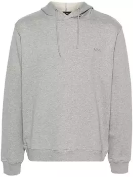 A.P.C. худи с вышитым логотипом, серый