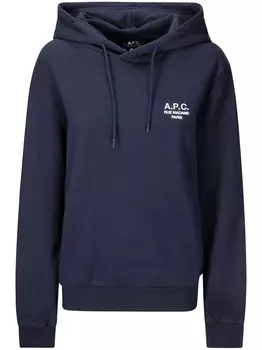 A.P.C. худи с вышитым логотипом, синий