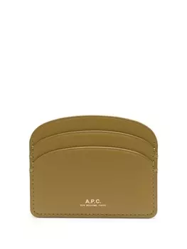 A.P.C. картхолдер Demi Lune с логотипом, зеленый