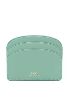 A.P.C. картхолдер с тисненым логотипом, зеленый