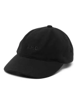 A.P.C. кепка Charlie с вышитым логотипом, черный