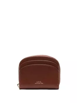 A.P.C. кошелек Demi-Lune Mini, коричневый